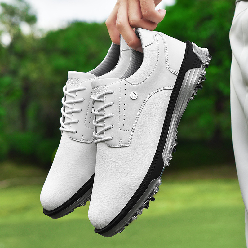 2025 PONERAIT Men's Golf Shoes Fixed Nail Waterproof Leather Upper Mesh Lining Rubber/Pu Insole Winter Spring Summer Autumn