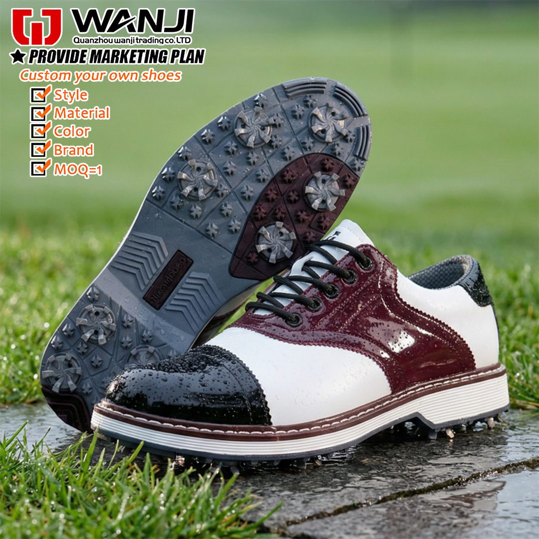Golf Shoes Men Anti Slip Waterproof Spike Less Golf Sneakers Custom Logo OEM Factory Wholesale
