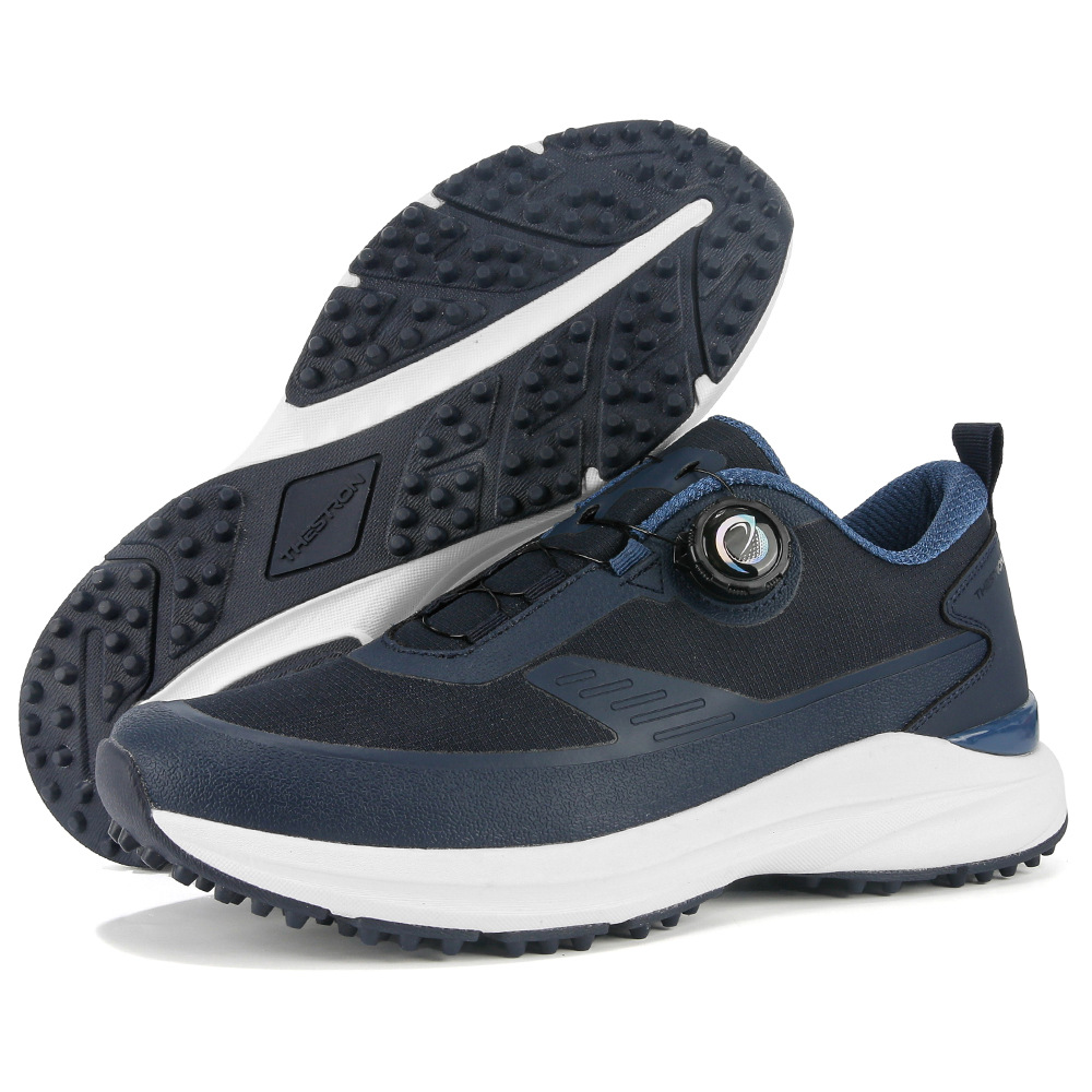 Professional Golf Shoes Custom Logo Waterproof Leather Upper with Rubber Sport Golf Shoes Men Zapatos De Golf Outdoor Shoes