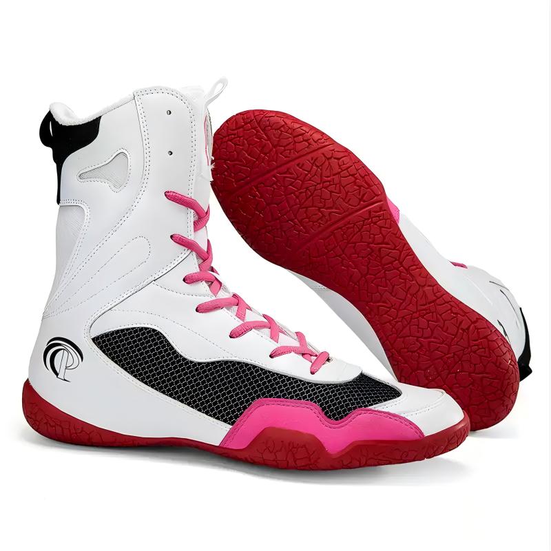 Factory Wholesale Drop-shipping Training Boxing Shoes Breathable Mesh PU Cowhide Sole Lace-up Slip Resistant for Men