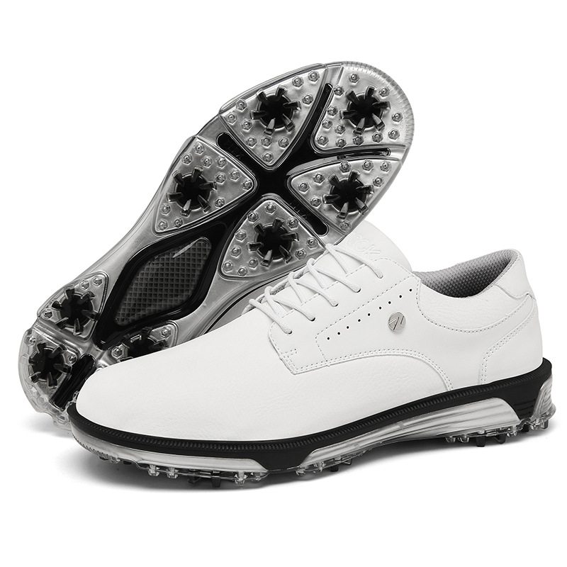 2025 PONERAIT Men's Golf Shoes Fixed Nail Waterproof Leather Upper Mesh Lining Rubber/Pu Insole Winter Spring Summer Autumn