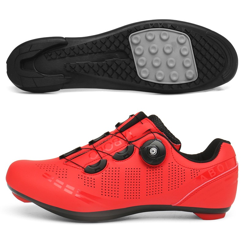 New Style Cycling Shoes Double Lock Closure Men Women Road &amp; Mountain Bike Hard Rubber Sole Wear-Resistant Support