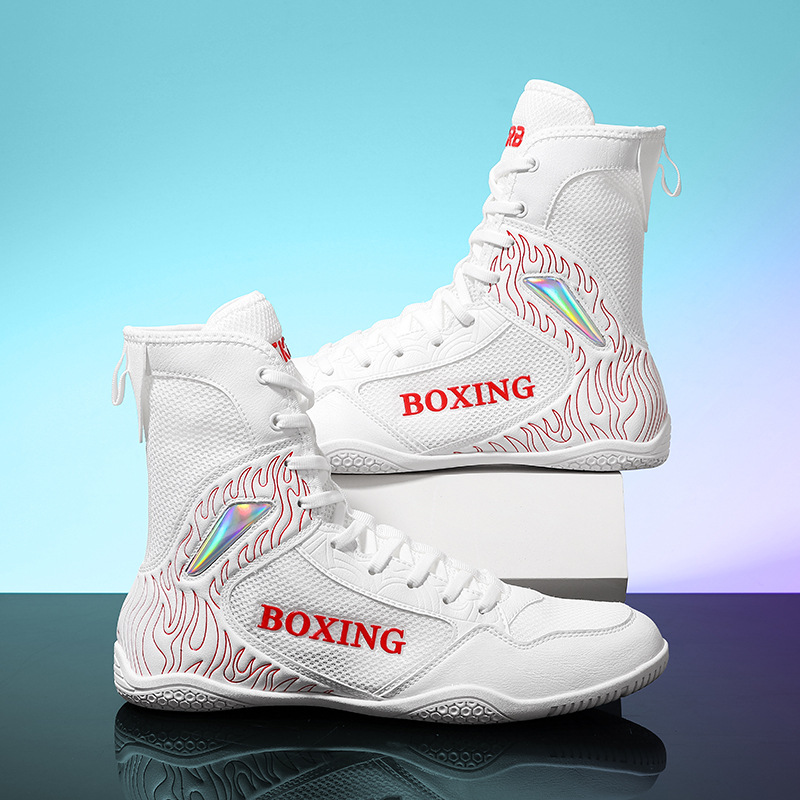 Professional Boxing Wrestling Training Shoes for Boys Girls Women Fitness Fighting Sanda Special Shoes Mesh for Children Free