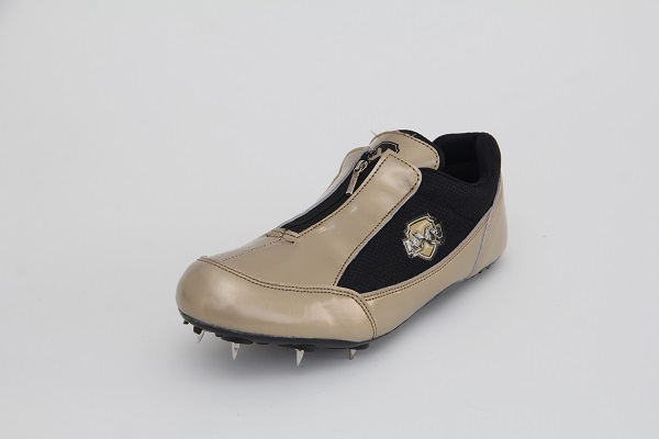 Professional Track and Field Men High Pu Synthetic Leather Athletic Field Running Spike Shoes with Mesh Lining
