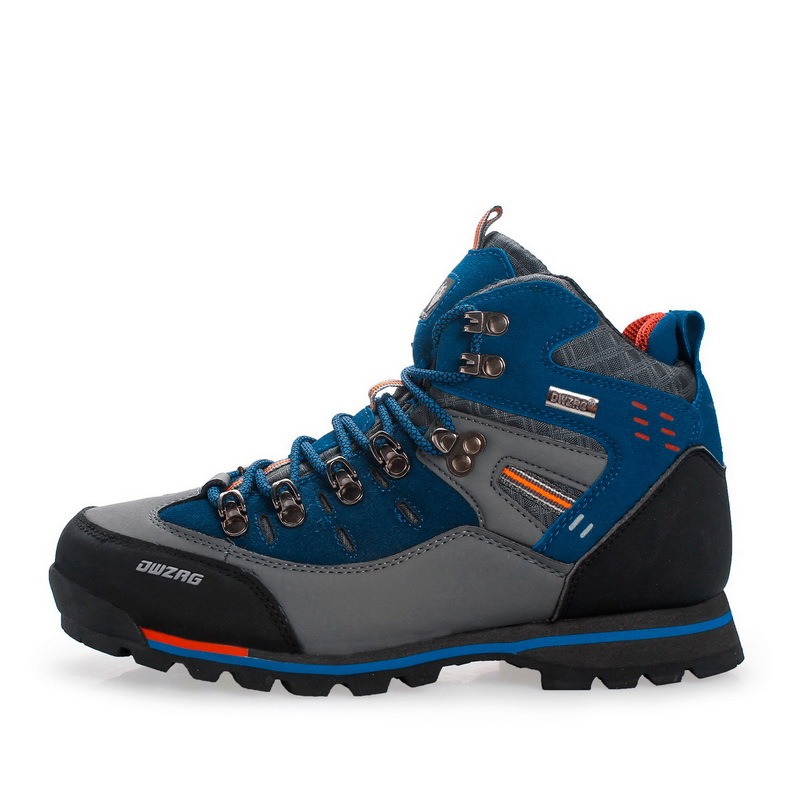 Men's Non-slip Mid-tube Walking Style Shoes Thickened High-top Rubber Hiking Shoes