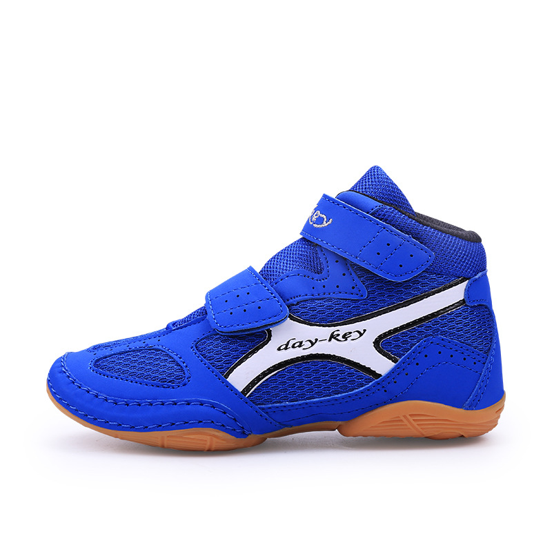 Professional Boys Pro Wrestling Boots Summer &amp; Winter Genuine Leather Upper Rubber Outsole