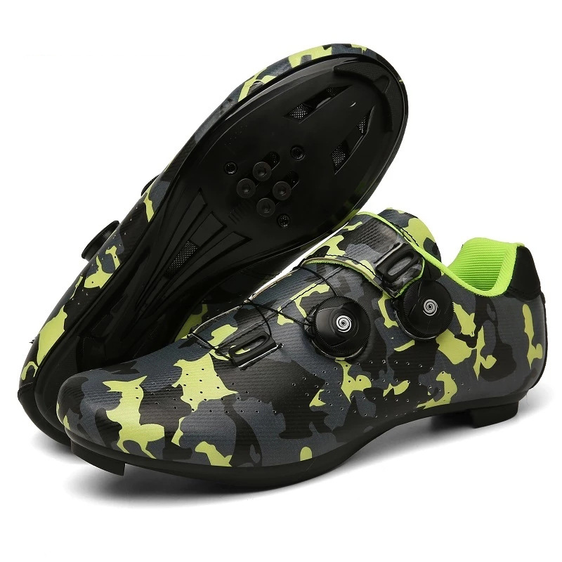 Large Size Men's and Women's Outdoor Leisure Lockless Shoes, Road Bike Cycling Shoes