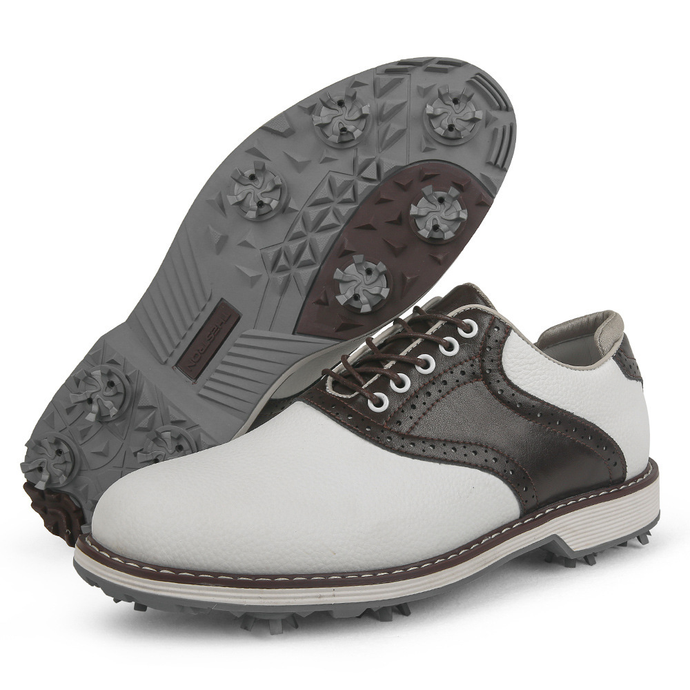 High Quality Men's Outdoor Golf Shoes Comfortable Breathable Mesh Sneakers Swivel Lace Rubber Insole Waterproof Lighted