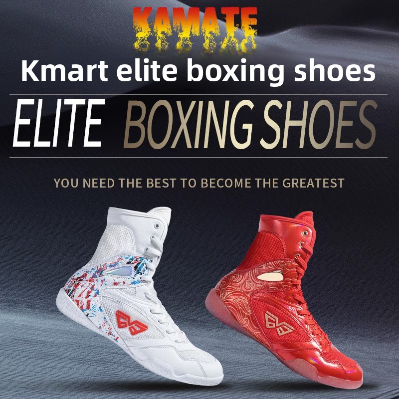 Boxing Shoes Breathable Comfortable Combat Wrestling Boots High-Top for Men Women Martial Arts Competition Training Non-Slip