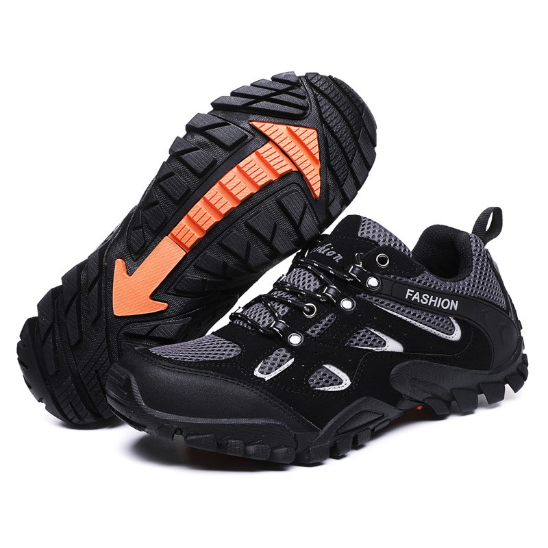 Outdoor Hiking Sports Low Top Leather Anti slip Men Mountaineering Running Shoes Hiking Shoes