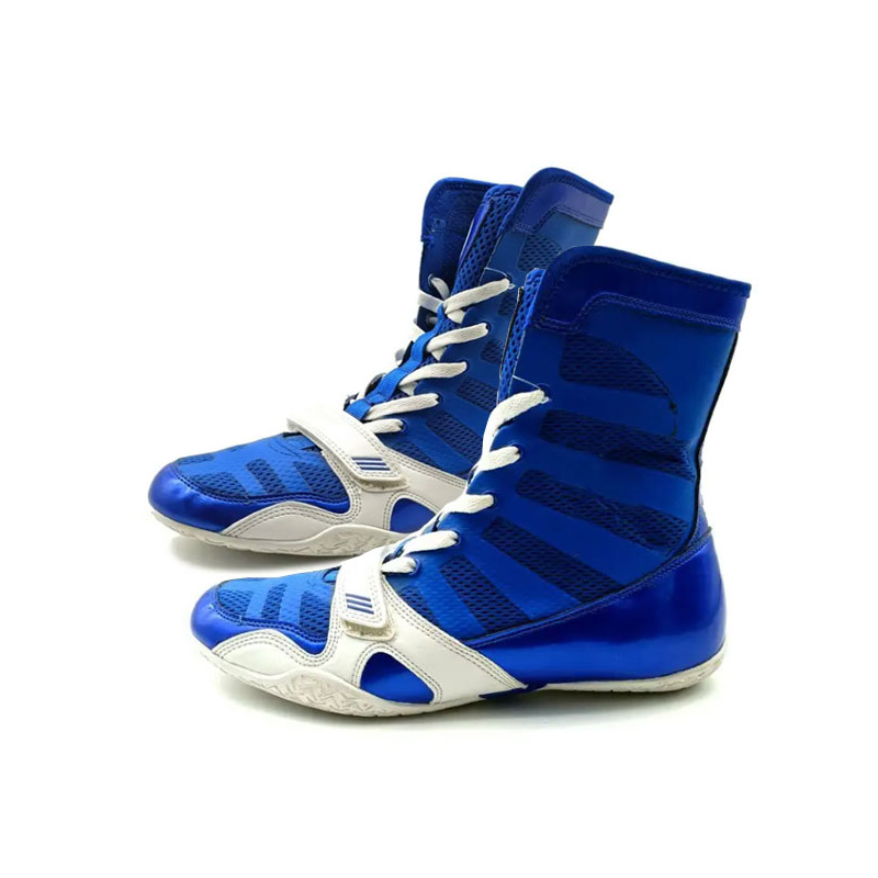 Professional Custom Made Wholesale Pure Genuine Leather Breathable Gym Wrestling Boxing Shoes for Men