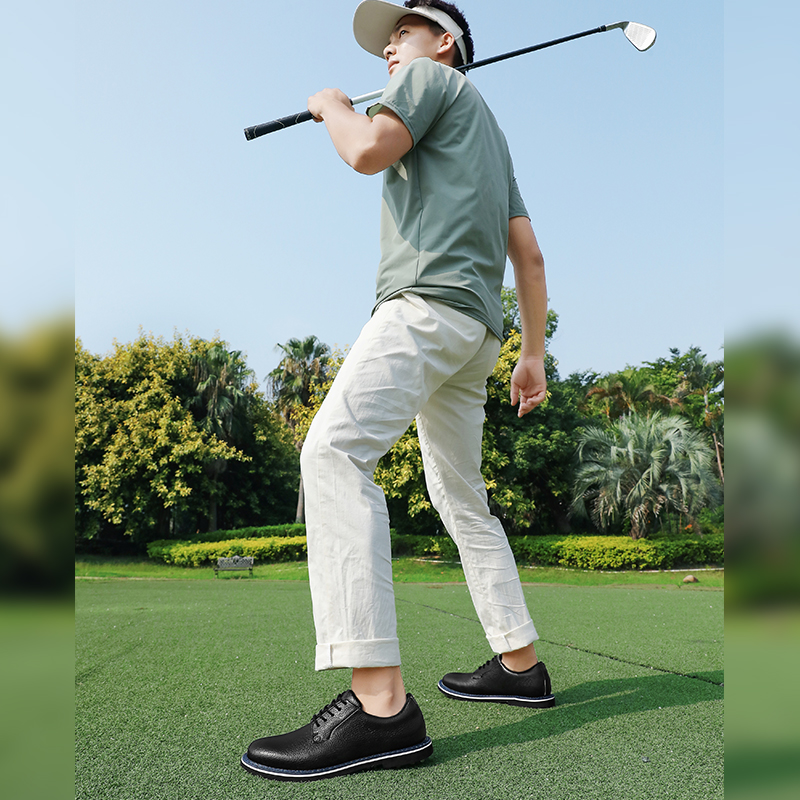 Professional Wholesale Golf Shoes Spikes High End Waterproof Leather Mens Golf Shoes for Men