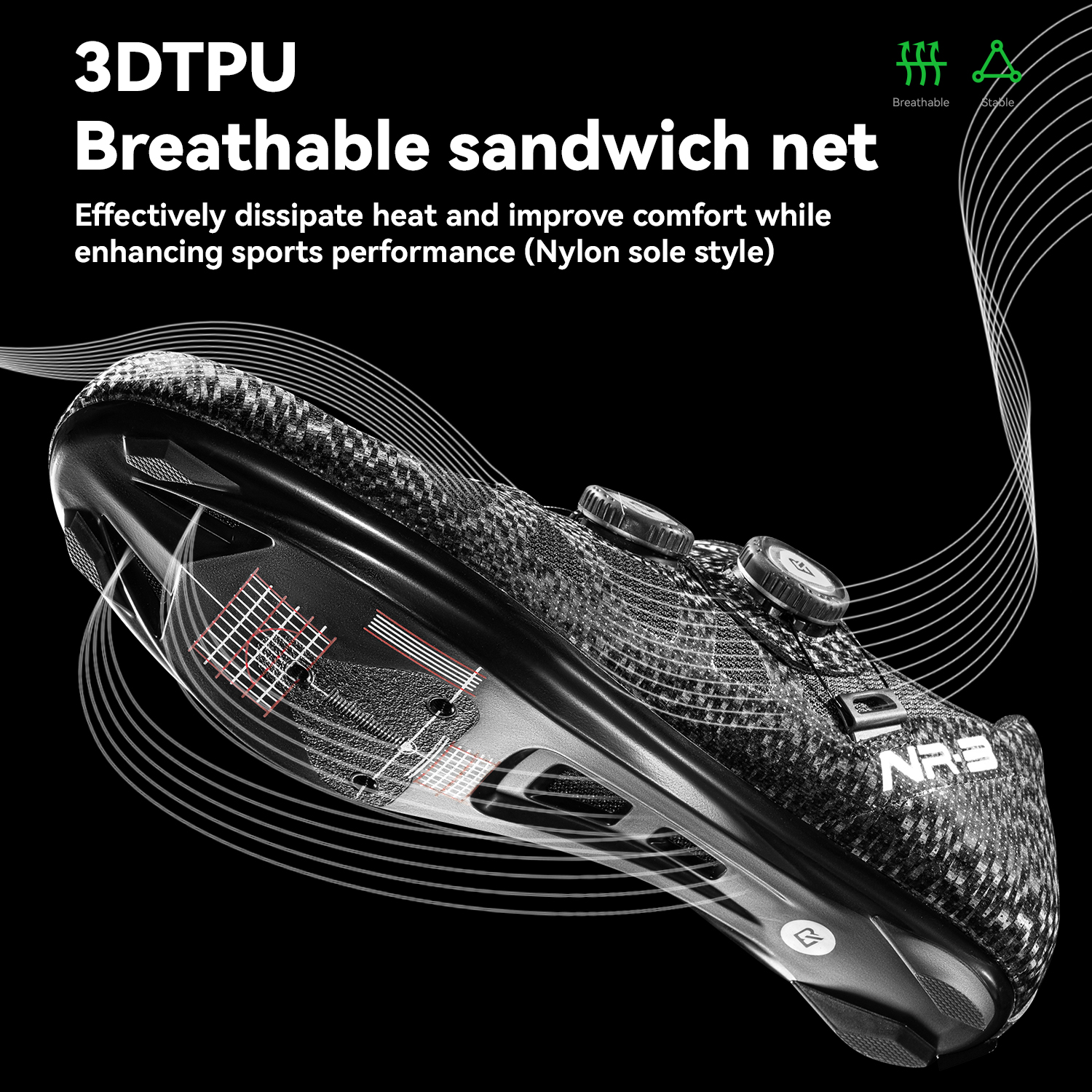 ROCKBROS Road Bike Lock Shoes with Carbon Fiber Soles Top Quality Breathable Unisex Race Sneakers