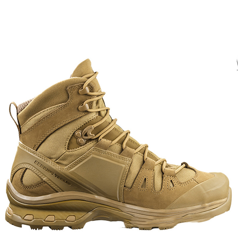 Mid Cut Outdoor Black Mens Tactical Ankle Desert Steel Toe Safety Black Combat Hiking Shoes Boots for Men Women