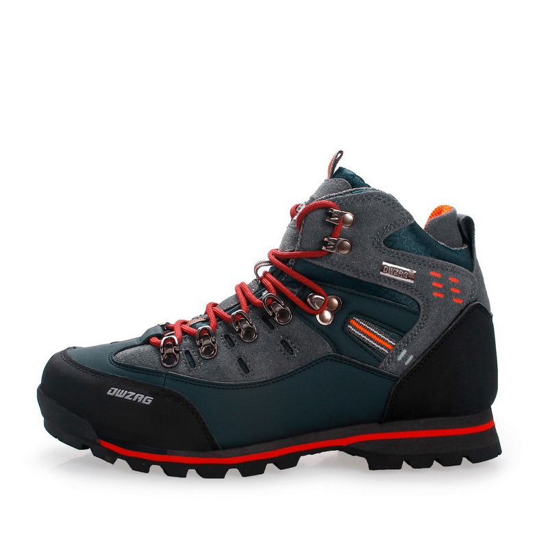 Men's Non-slip Mid-tube Walking Style Shoes Thickened High-top Rubber Hiking Shoes