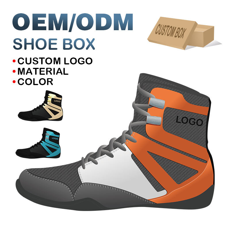 High Quality Professional Boys Wrestling Shoes New Model Breathable Design Genuine Leather Mesh Lining Winter Sports EVA Midsole