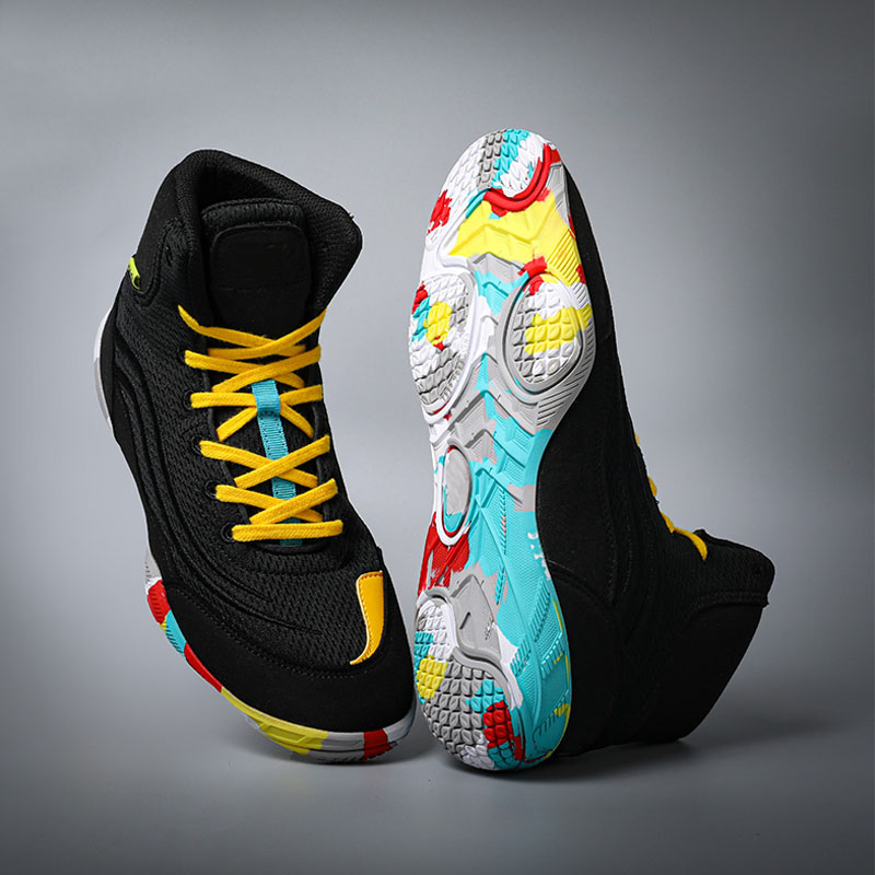 High-quality Customized Color Wholesales Mesh Training Breathable Wrestling Shoes Sport Lace-up Fighting Wrestling Boots
