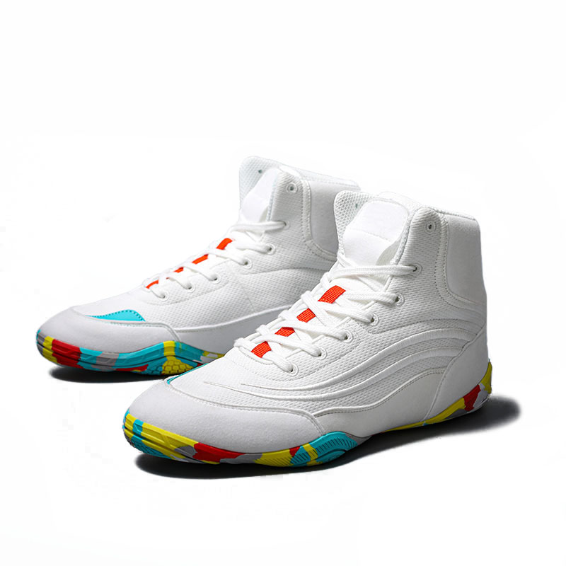 High-quality Customized Color Wholesales Mesh Training Breathable Wrestling Shoes Sport Lace-up Fighting Wrestling Boots