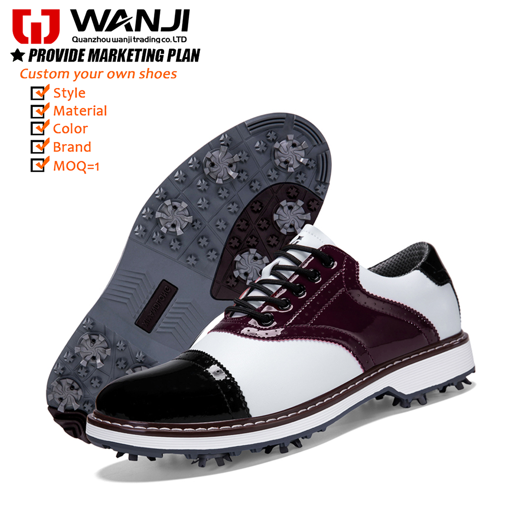 Golf Shoes Men Anti Slip Waterproof Spike Less Golf Sneakers Custom Logo OEM Factory Wholesale