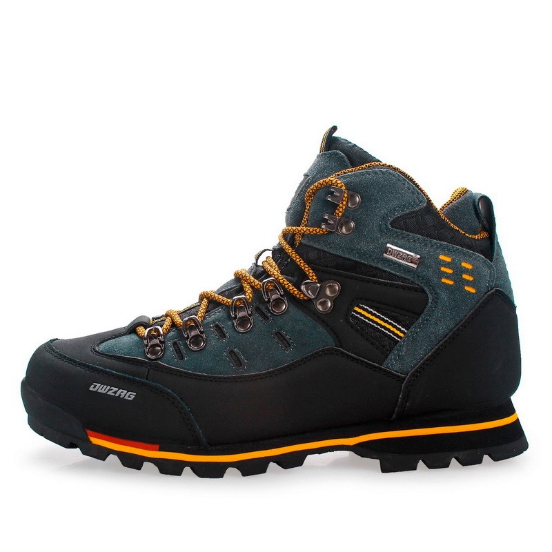 Men's Non-slip Mid-tube Walking Style Shoes Thickened High-top Rubber Hiking Shoes