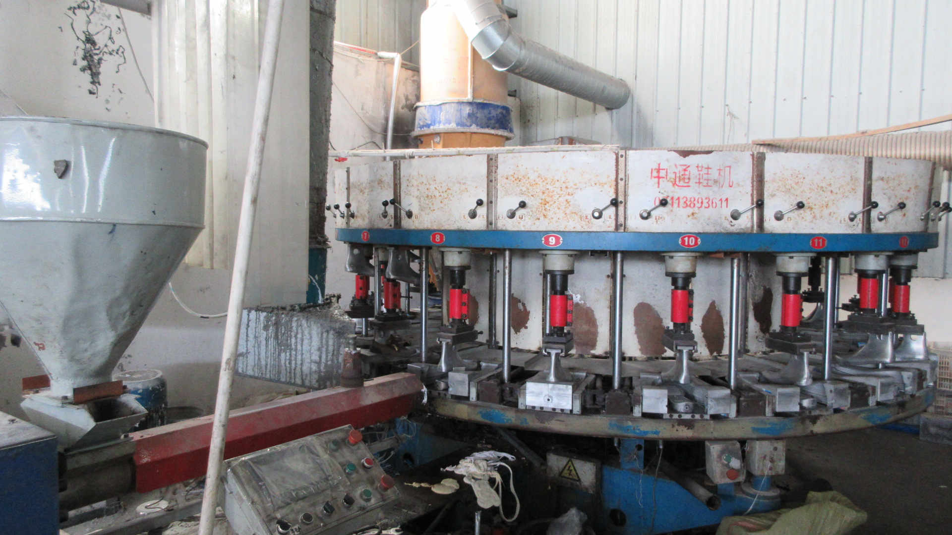 Injection molding production line — high-efficiency sole manufacturing equipment at Orions Fashion