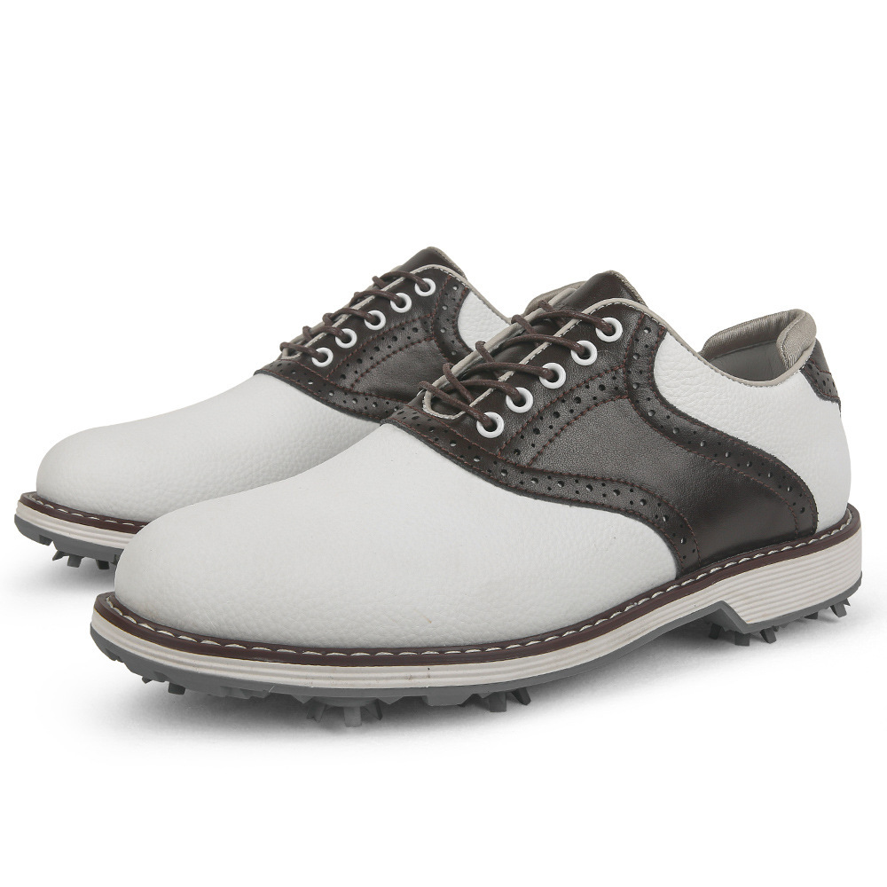 High Quality Men's Outdoor Golf Shoes Comfortable Breathable Mesh Sneakers Swivel Lace Rubber Insole Waterproof Lighted