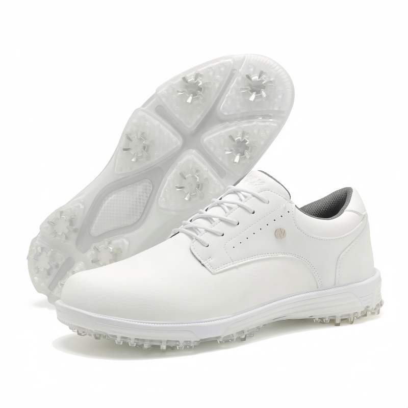 Professional Men's Golf Shoes Custom Logo Waterproof Leather Upper Rubber Sport Base Customizable for Men Women Zapatos De Golf