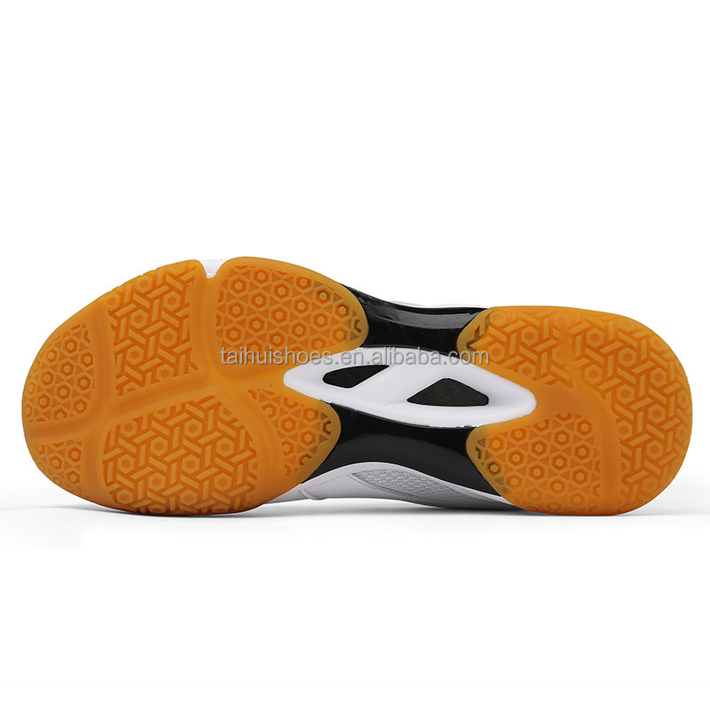 Professional Men's Microfiber White Tennis &amp; Volleyball Shoes Breathable New Summer Sports Design with Breathable Mesh Lining