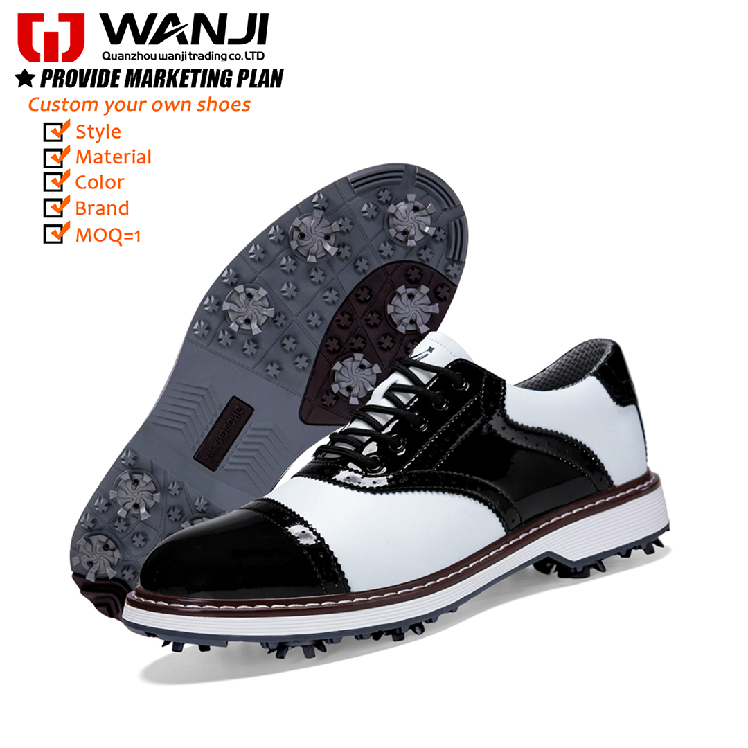 Golf Shoes Men Anti Slip Waterproof Spike Less Golf Sneakers Custom Logo OEM Factory Wholesale