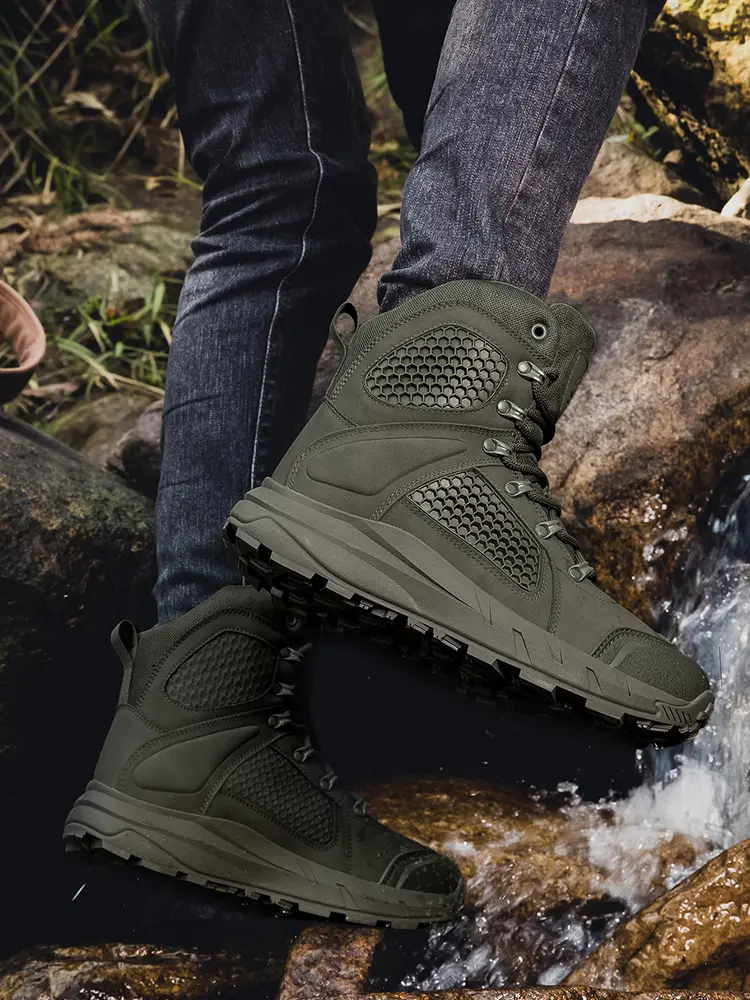 Best-selling Men's Hiking Boots High/mid-top Tactical Outdoor Trekking and Desert Boots Perfect Combination Supplier