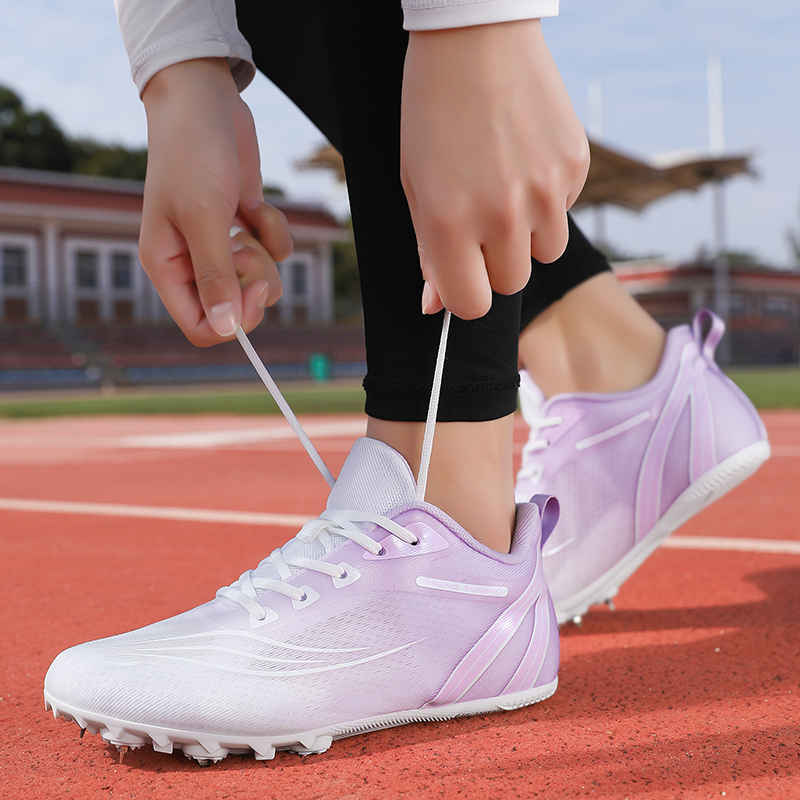 Wholesale Factory Boy Girl RunningTraining Sneaker Anti-Skid LightWeight Racing Running Flexible Track Field Spikes Cleats Shoes
