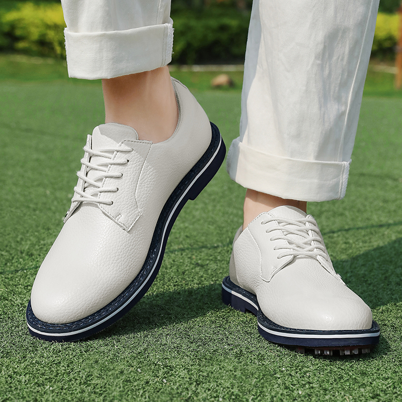 Professional Wholesale Golf Shoes Spikes High End Waterproof Leather Mens Golf Shoes for Men