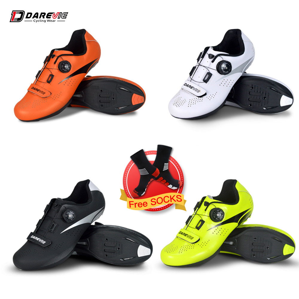Darevie Manufacturer 4 Colors Cycling Road Bike Shoes Breathability Bicycle Bike Cycling Shoes Unisex