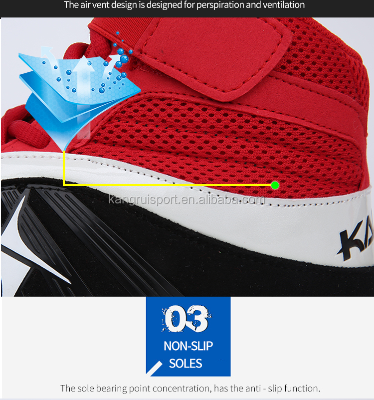High Quality Wrestling Shoes for Gym Training Combat Fitness Squat Fight Boxing Weightlifting-with Rubber Insole