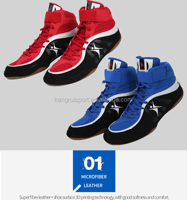 High Quality Wrestling Shoes for Gym Training Combat Fitness Squat Fight Boxing Weightlifting-with Rubber Insole