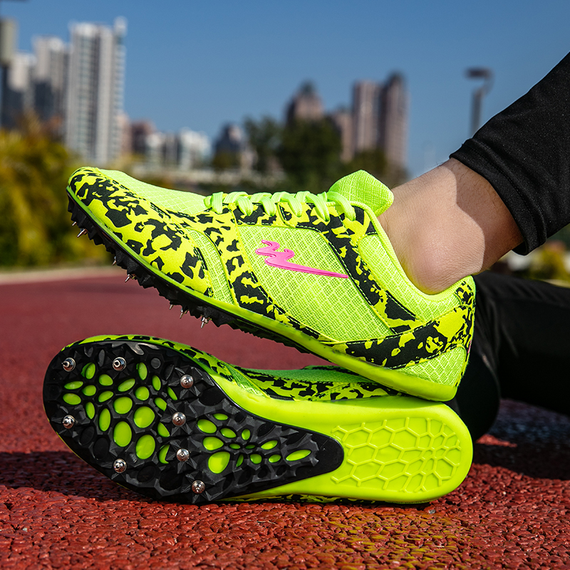 Spike Shoes for Running Adult Track and Field Gold Training Men Sprint Professional Competition Cleats Custom Shoes Manufacturer