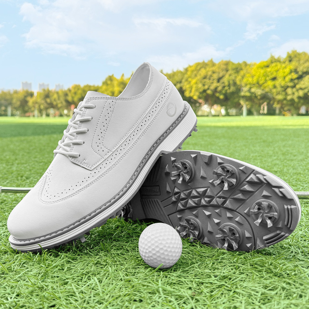 Factory Custom Oem Cheap Fashion Lightweight Stability Cushion Construction Soft Golf Shoes