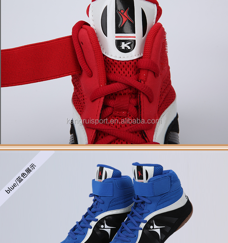 High Quality Wrestling Shoes for Gym Training Combat Fitness Squat Fight Boxing Weightlifting-with Rubber Insole