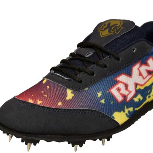 Professional Track and Field Men High Pu Synthetic Leather Athletic Field Running Spike Shoes with Mesh Lining