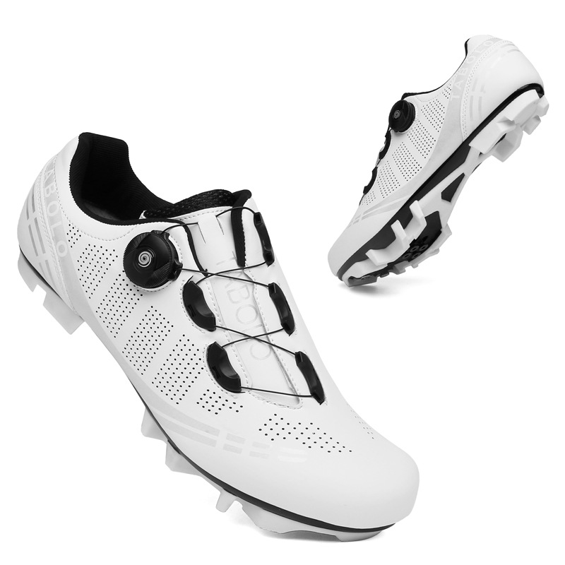 New Style Cycling Shoes Double Lock Closure Men Women Road &amp; Mountain Bike Hard Rubber Sole Wear-Resistant Support