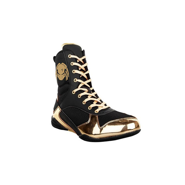 Men's Genuine Leather Winter Sports Shoes for Boxing MMA Wrestling Training Hi Sneakers/Boots with Rubber Insole Lining