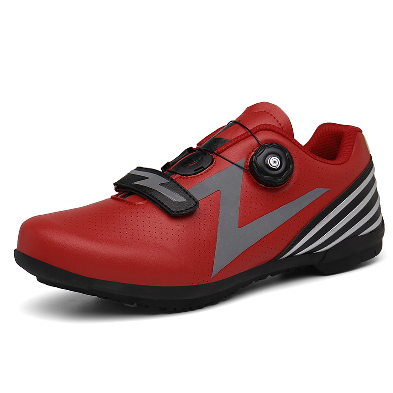 Flats Cycling Shoes Road Mountain Biking Clipless Cycling Shoes Bicycle Footwear Button Men's Women's Low-top PU Leather Sport