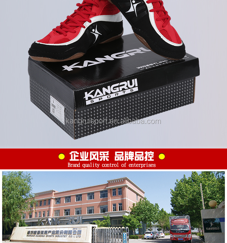 High Quality Wrestling Shoes for Gym Training Combat Fitness Squat Fight Boxing Weightlifting-with Rubber Insole