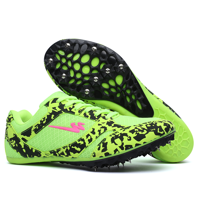 Spike Shoes for Running Adult Track and Field Gold Training Men Sprint Professional Competition Cleats Custom Shoes Manufacturer