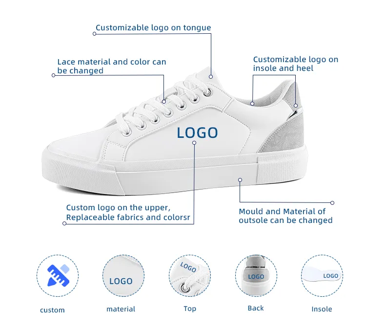 New Style PU Leather Small White Shoes Fit