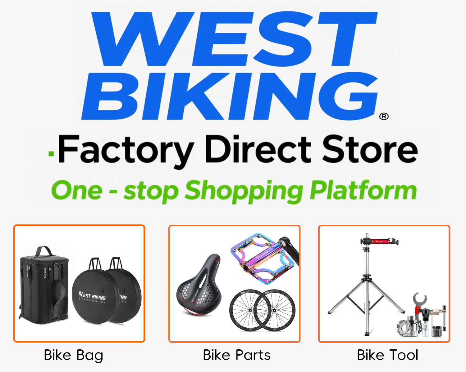 WEST BIKING Patented Products Banner