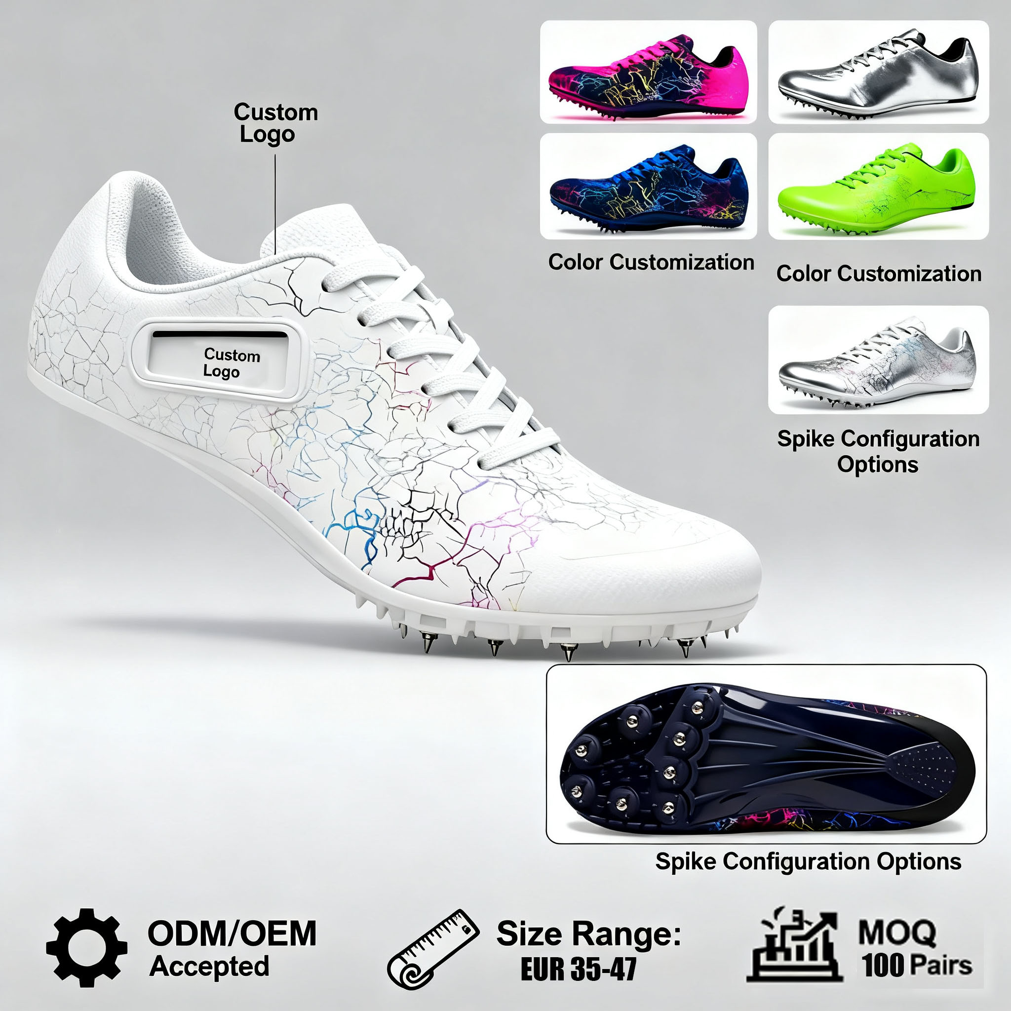 Running Spikes Athletics Shoes Detailed View