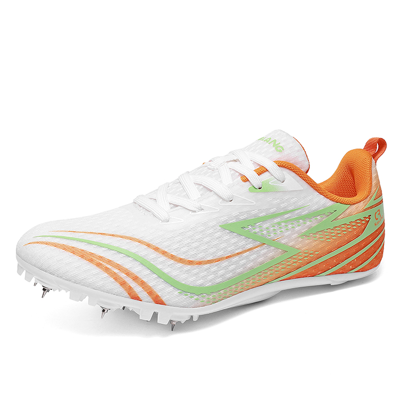 Wholesale OEM Track and Field Spikes Lightweight Non Slip Breathable Knit Professional Running Shoes for Training Competition