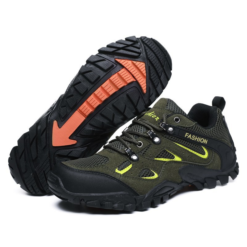 Outdoor Hiking Sports Low Top Leather Anti slip Men Mountaineering Running Shoes Hiking Shoes