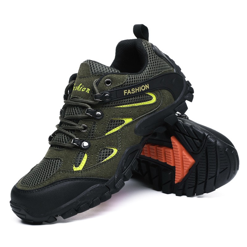 Outdoor Hiking Sports Low Top Leather Anti slip Men Mountaineering Running Shoes Hiking Shoes